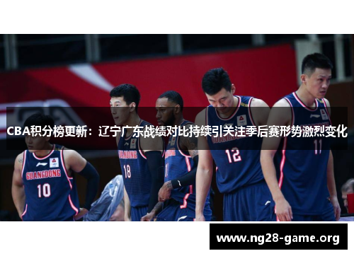 CBA积分榜更新：辽宁广东战绩对比持续引关注季后赛形势激烈变化